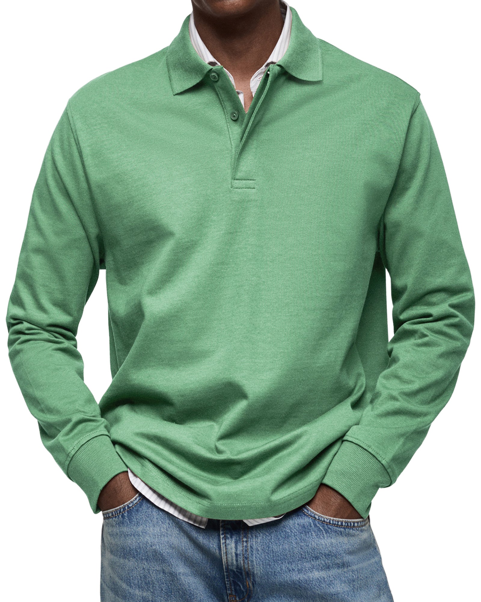 Adrien™ – Long-Sleeve Polo. Clean. Confident. Effortless.