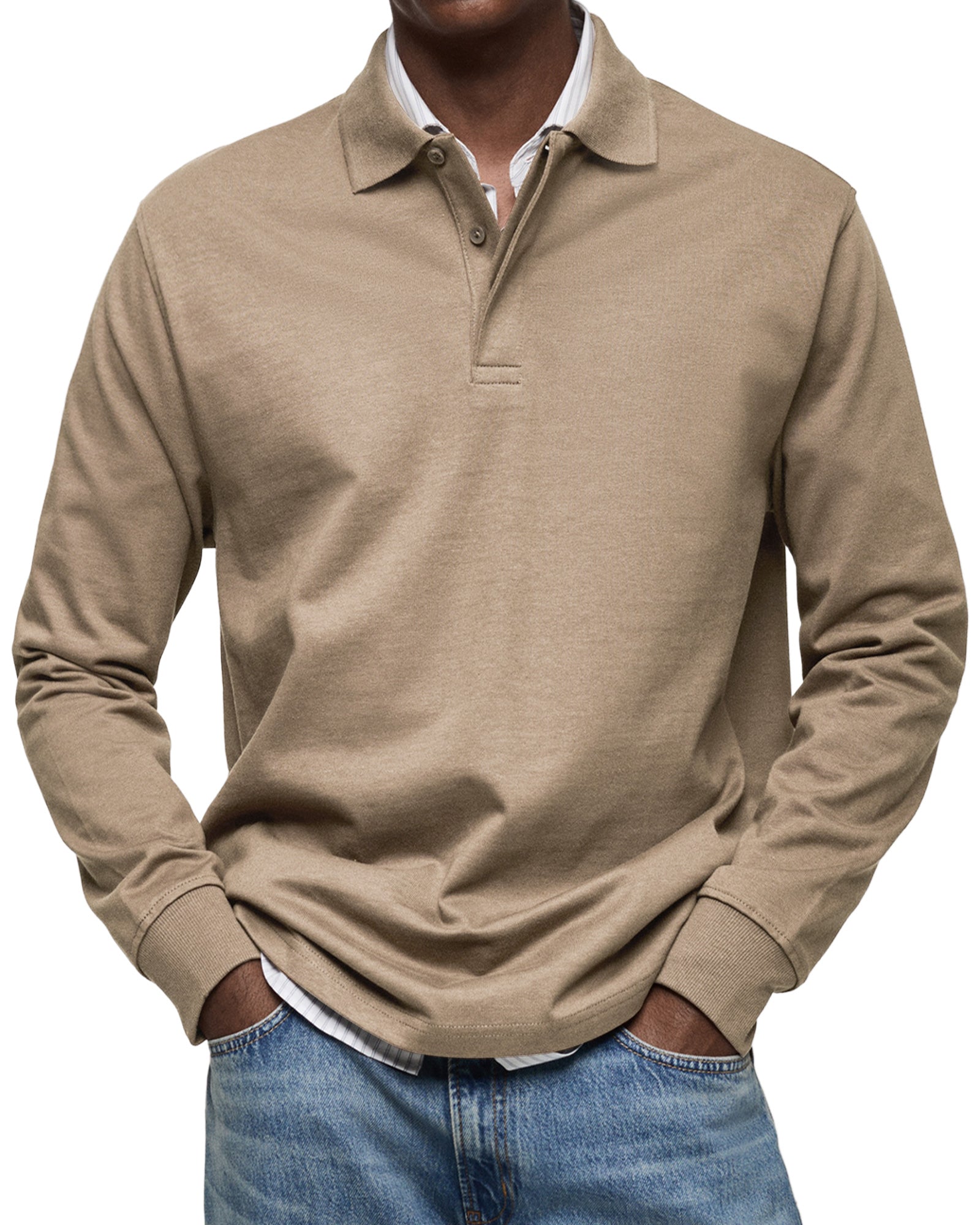 Adrien™ – Long-Sleeve Polo. Clean. Confident. Effortless.
