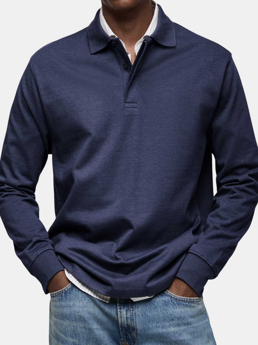 Adrien™ – Long-Sleeve Polo. Clean. Confident. Effortless.