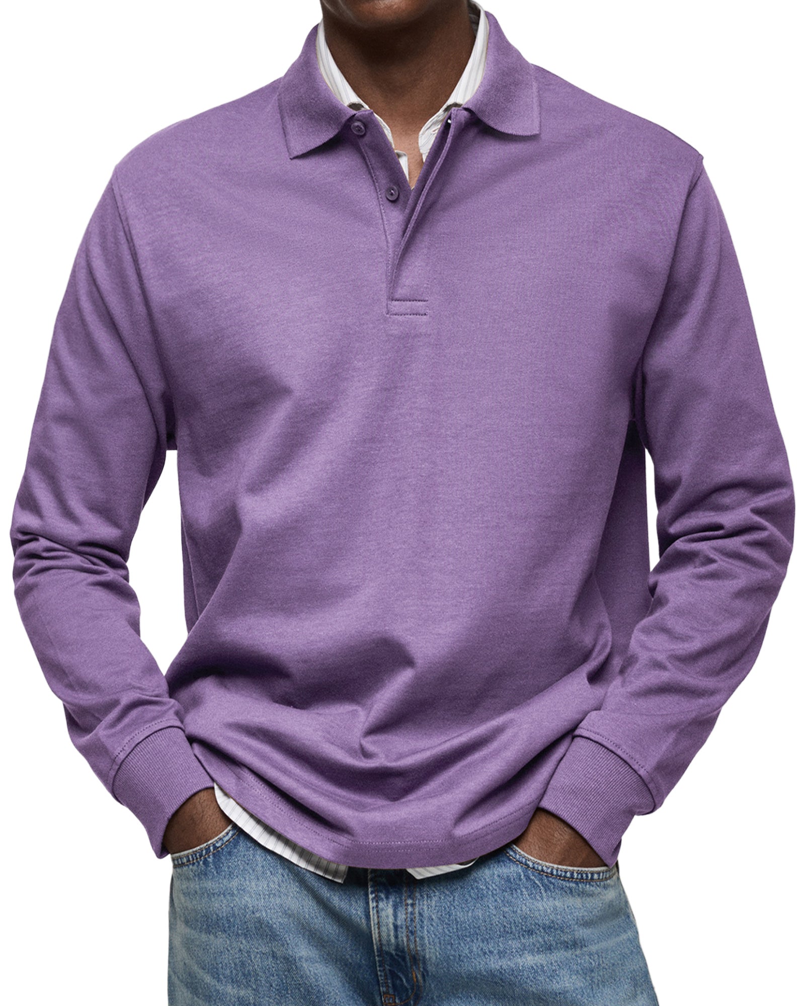 Adrien™ – Long-Sleeve Polo. Clean. Confident. Effortless.