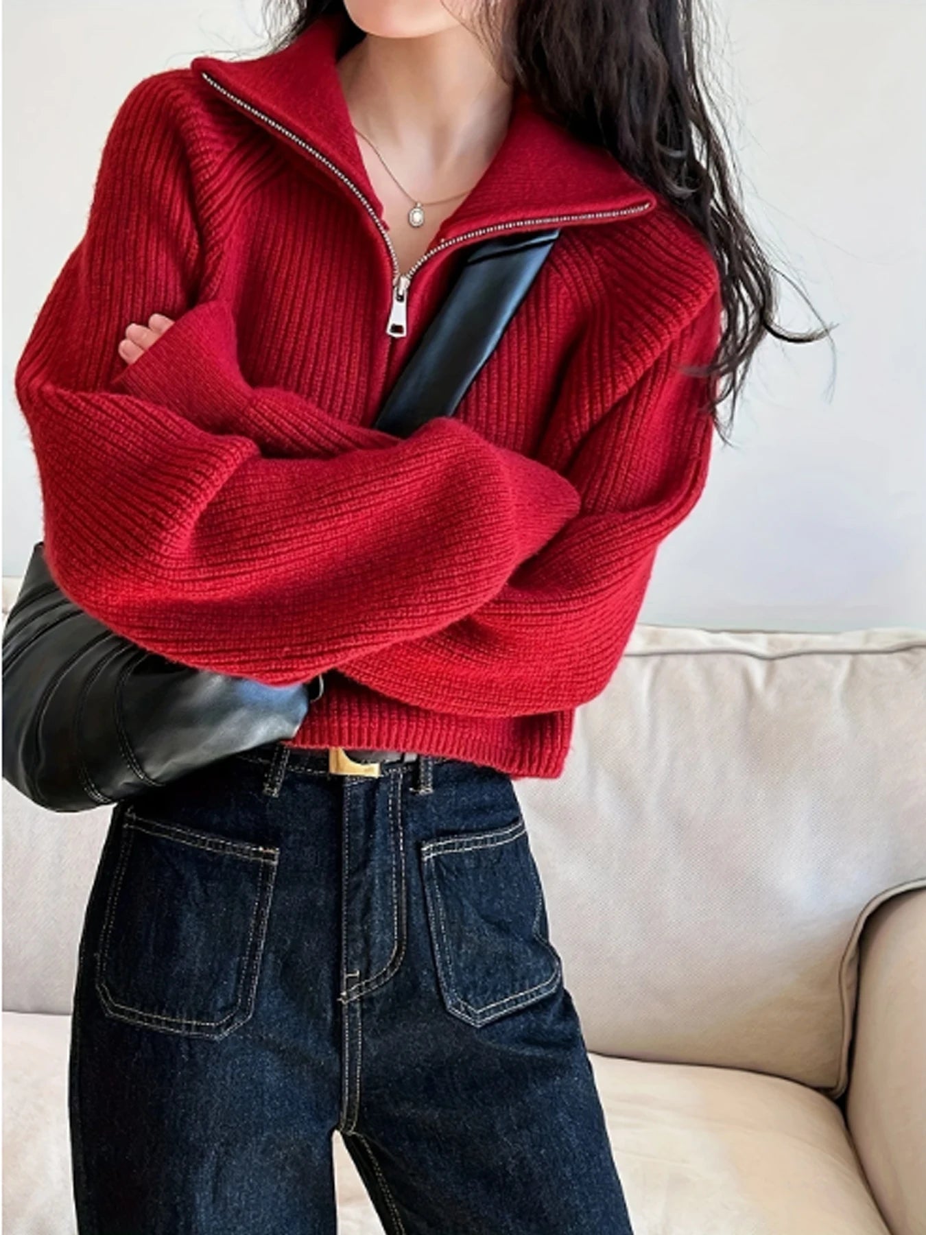 Naya™ – Zip-Knit Autumn Sweater