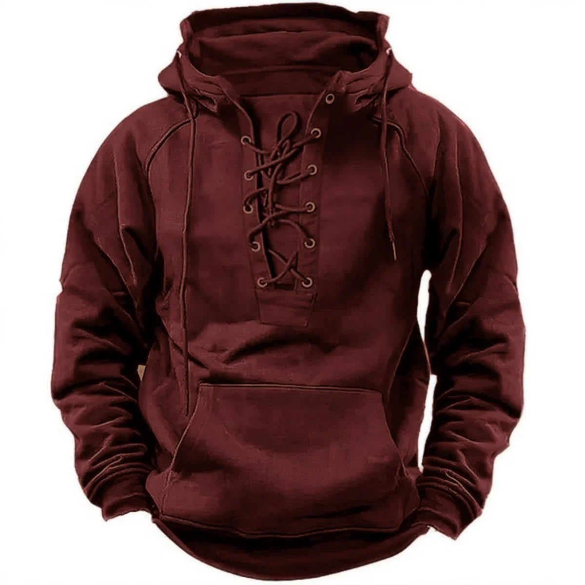 Léon™ – Retro Lace-Up Outdoor Hoodie, Designed for Fall and Winter