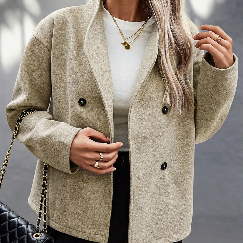 Élise™ – Wool Blend Double-Breasted Coat