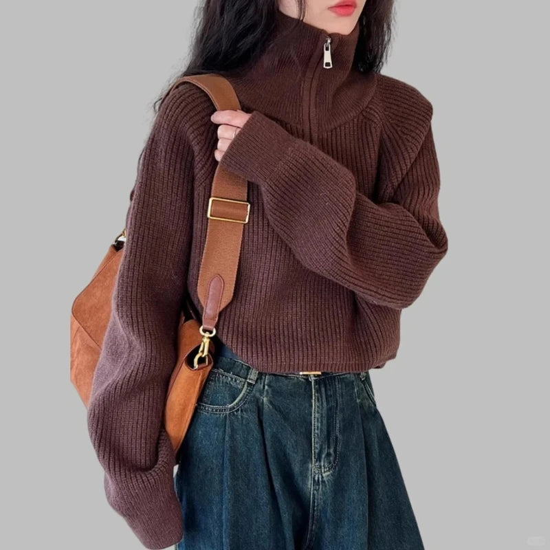 Naya™ – Zip-Knit Autumn Sweater