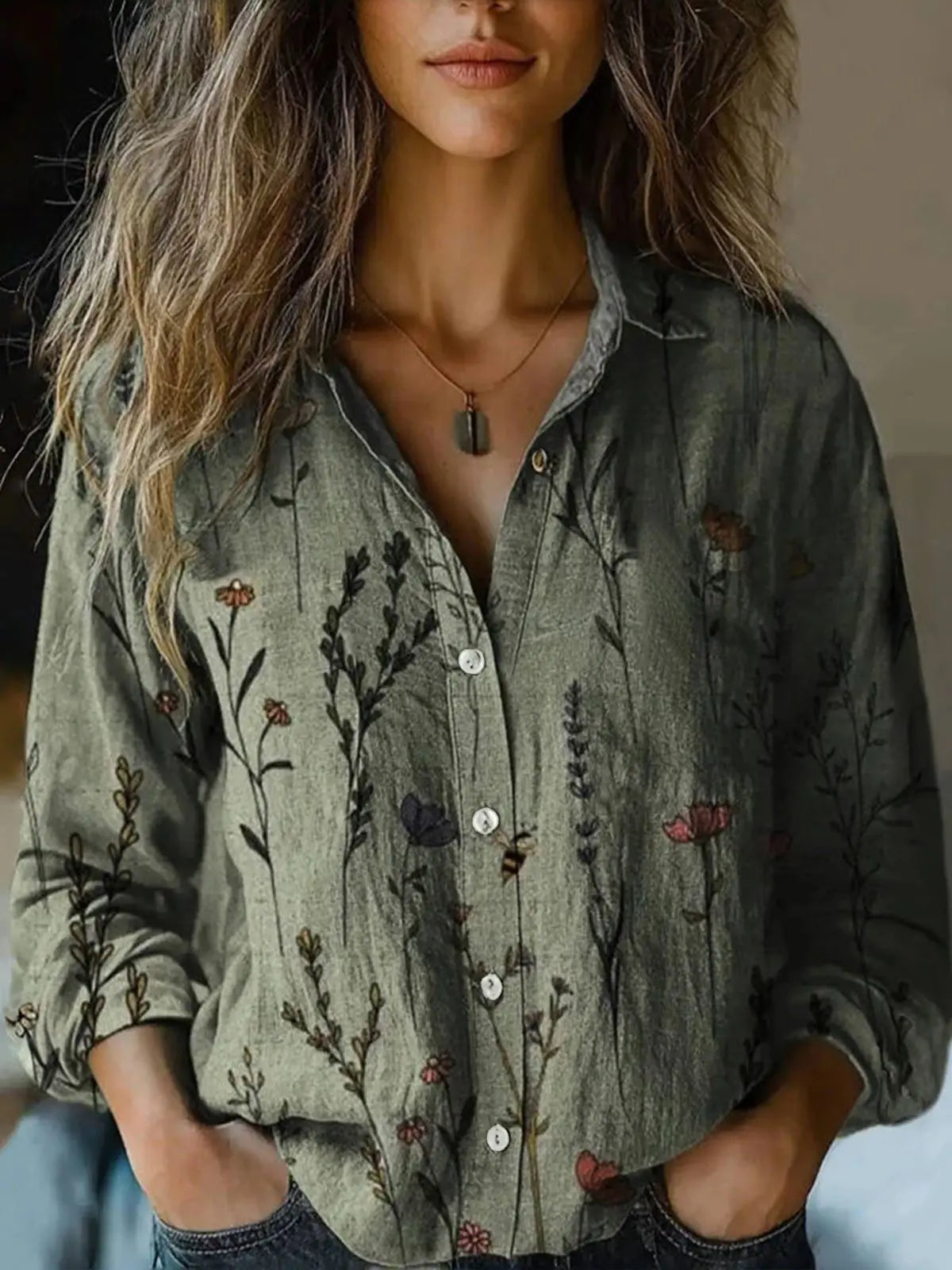 Isla™ – Retro Washed Button-Up Shirt