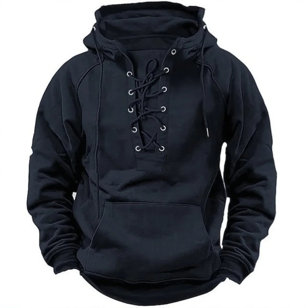 Léon™ – Retro Lace-Up Outdoor Hoodie, Designed for Fall and Winter