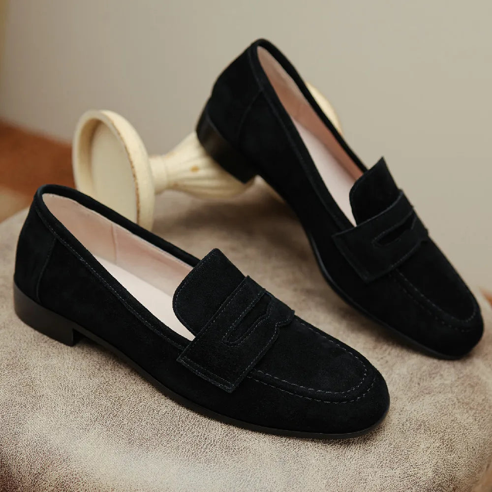 Amélie | Suede Loafers