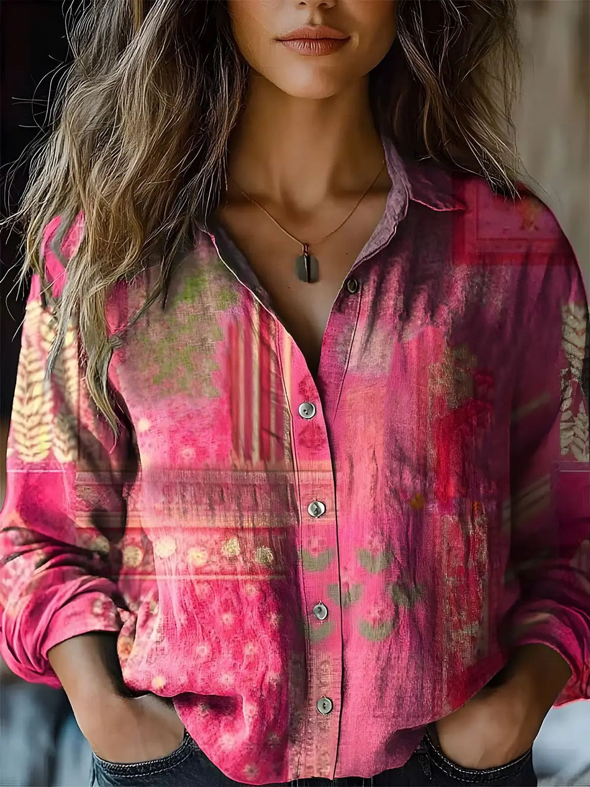 Isla™ – Retro Washed Button-Up Shirt