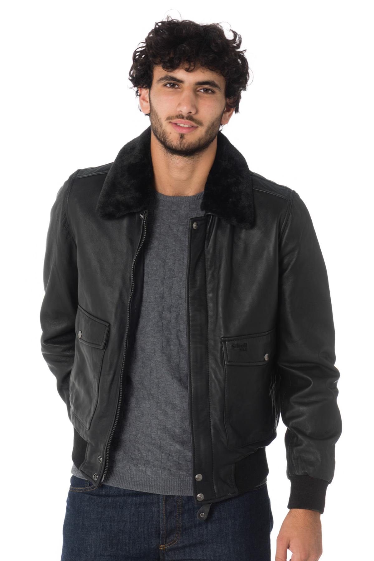 Men's Jacket Schott LCTOPGUN BLACK