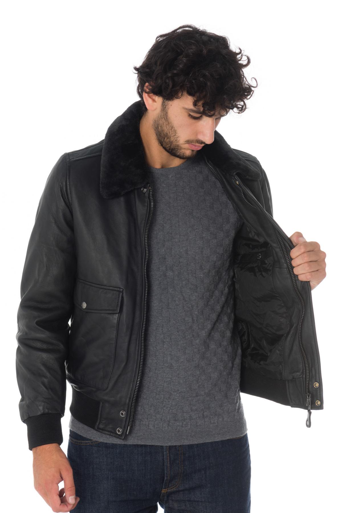 Men's Jacket Schott LCTOPGUN BLACK