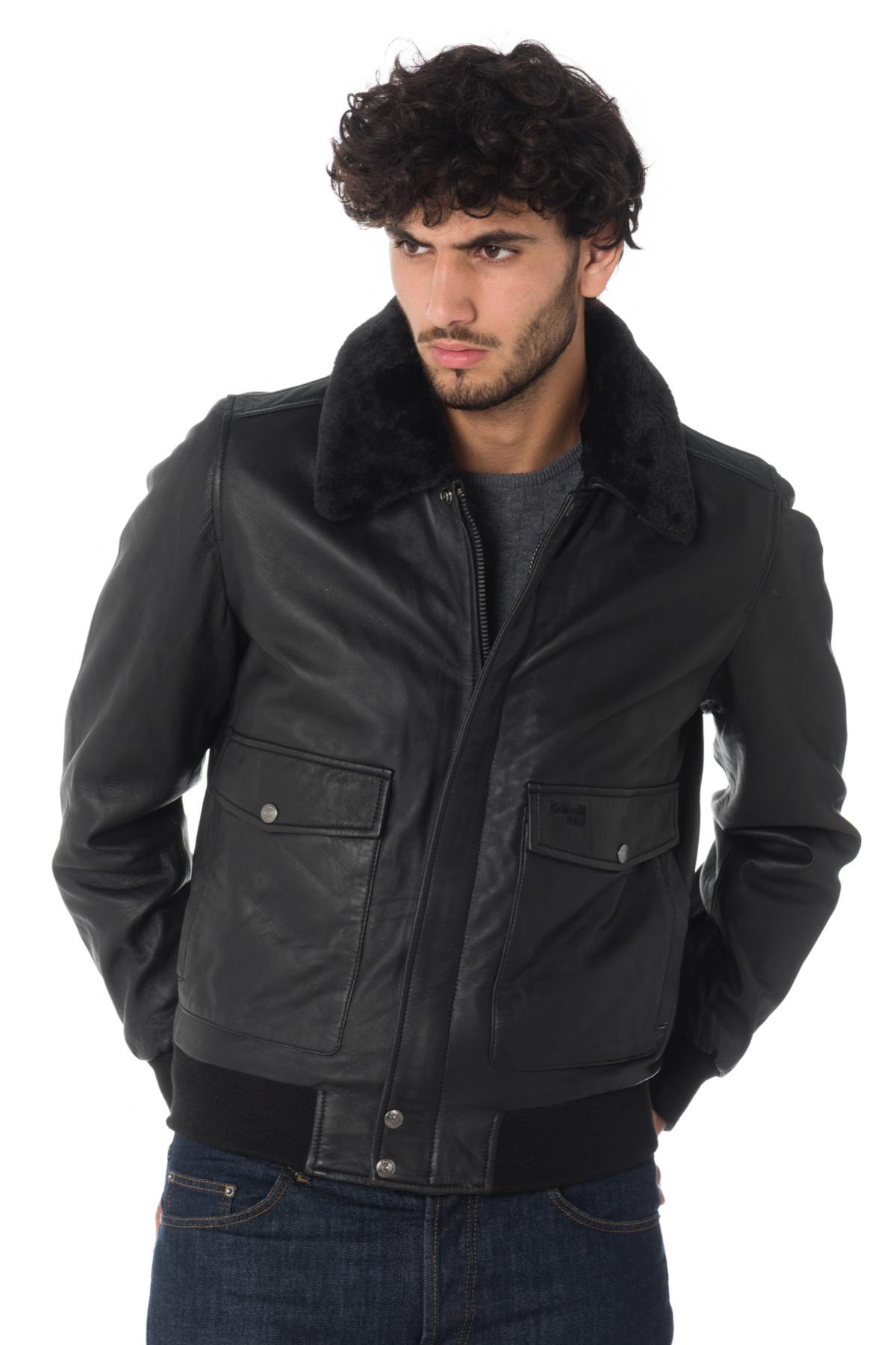 Men's Jacket Schott LCTOPGUN BLACK