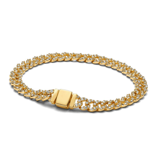 Shannelise | Cuban Pink Bracelet 18k Gold