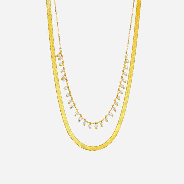 Marizanne | Luxe Snake Choker & Pearl Jewelry Set 18K Gold