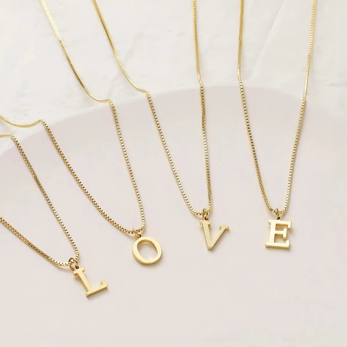 Enzhalynne | Necklace with Initials 18K Gold