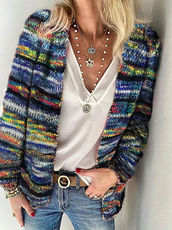 Multicolored Striped Cardigan for Women – Color, Comfort, Style