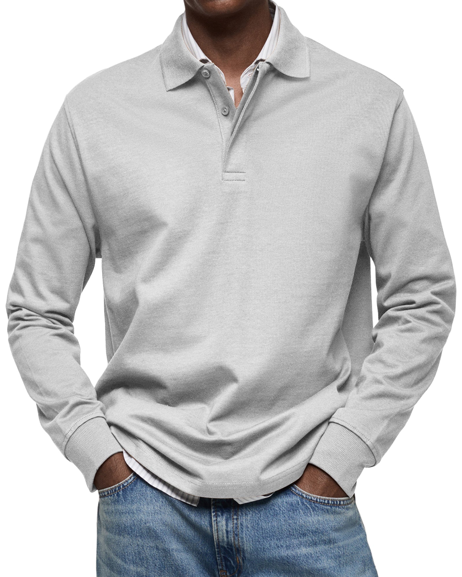 Adrien™ – Long-Sleeve Polo. Clean. Confident. Effortless.