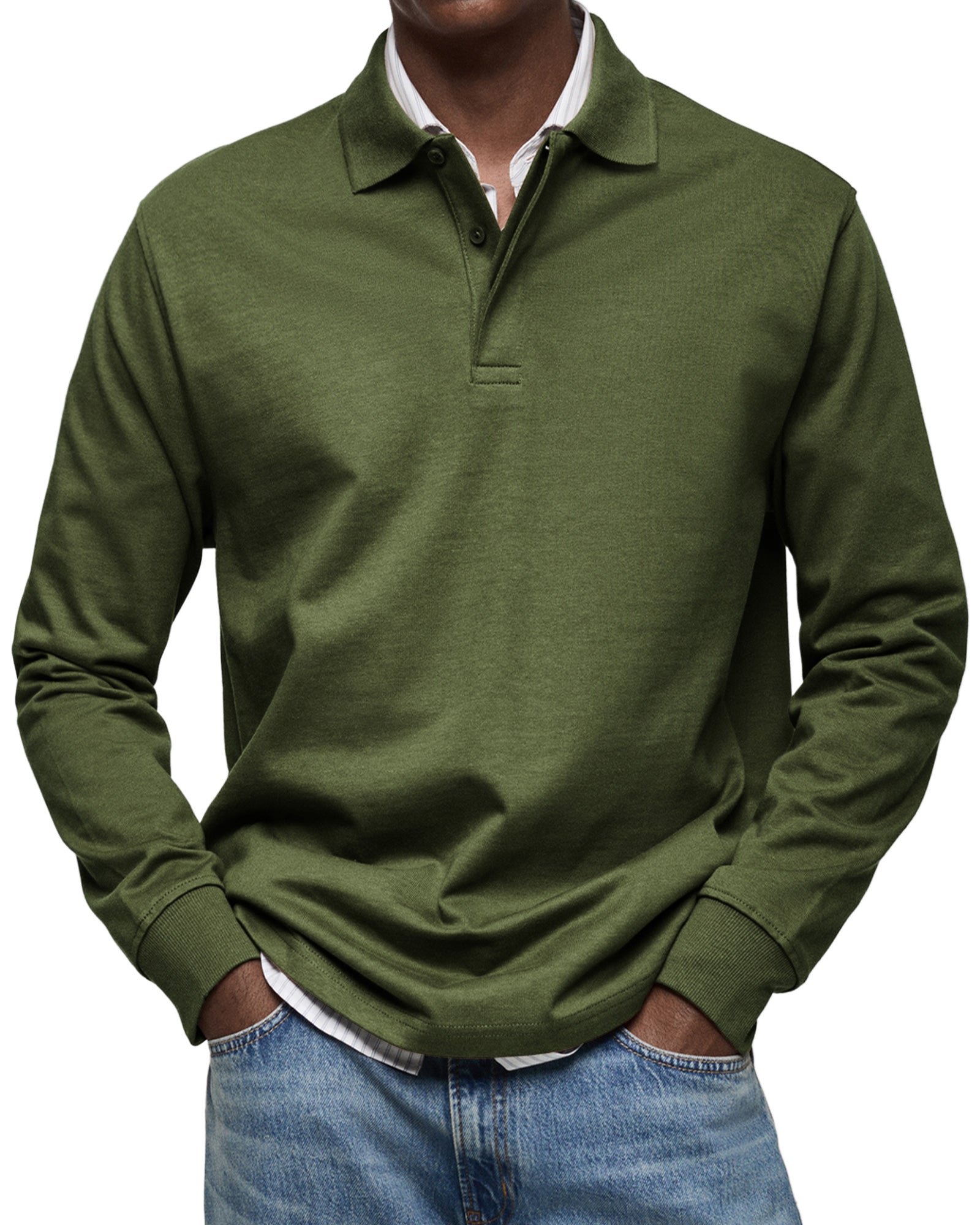 Adrien™ – Long-Sleeve Polo. Clean. Confident. Effortless.