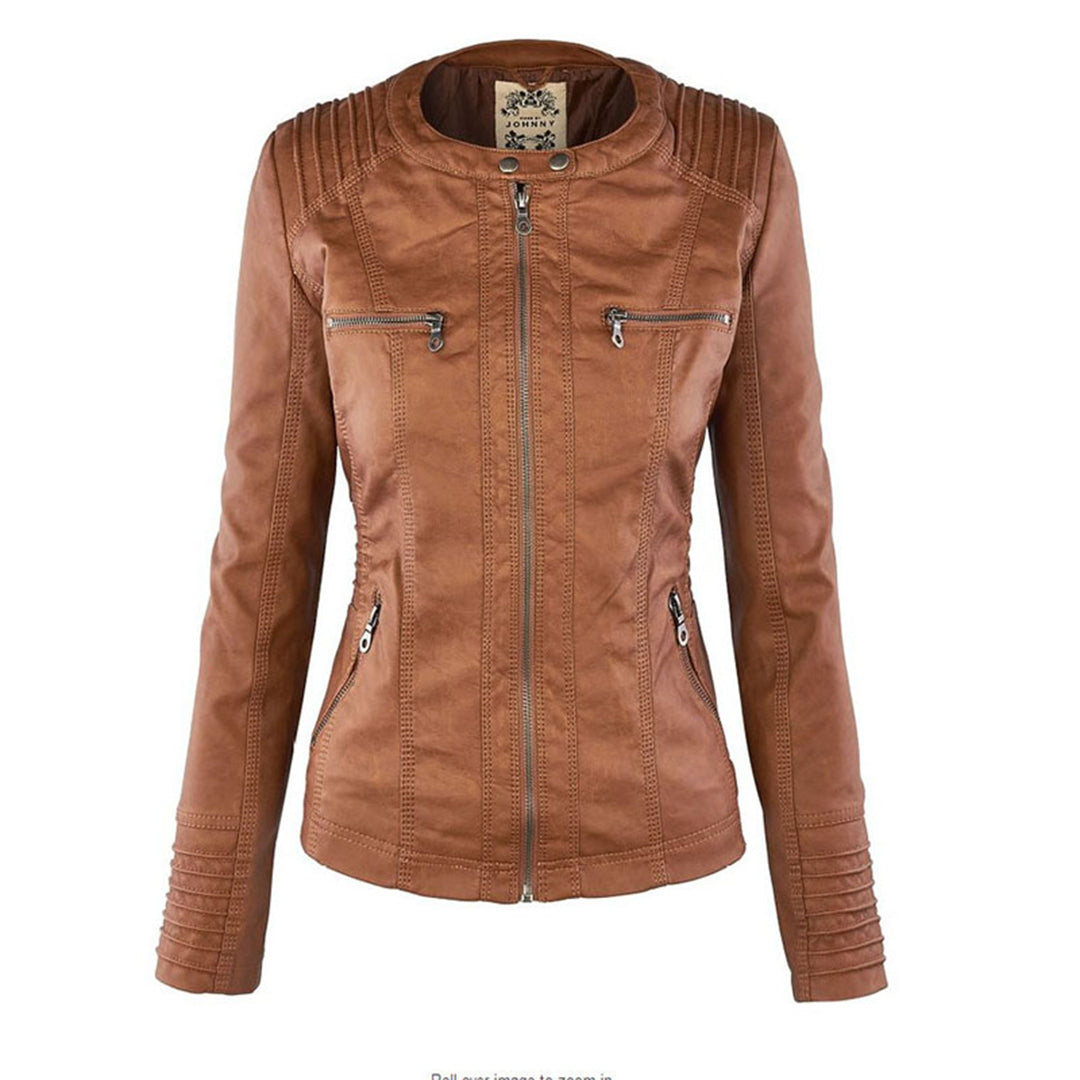 Elise™ | Elegant Leather Jacket