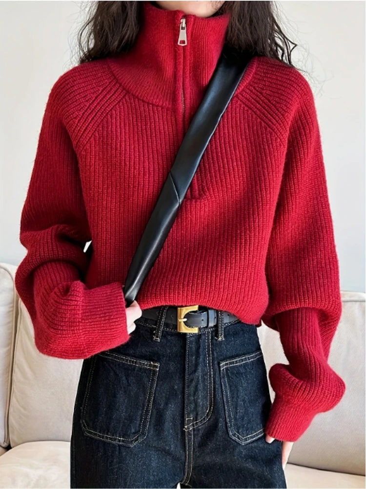 Naya™ – Zip-Knit Autumn Sweater