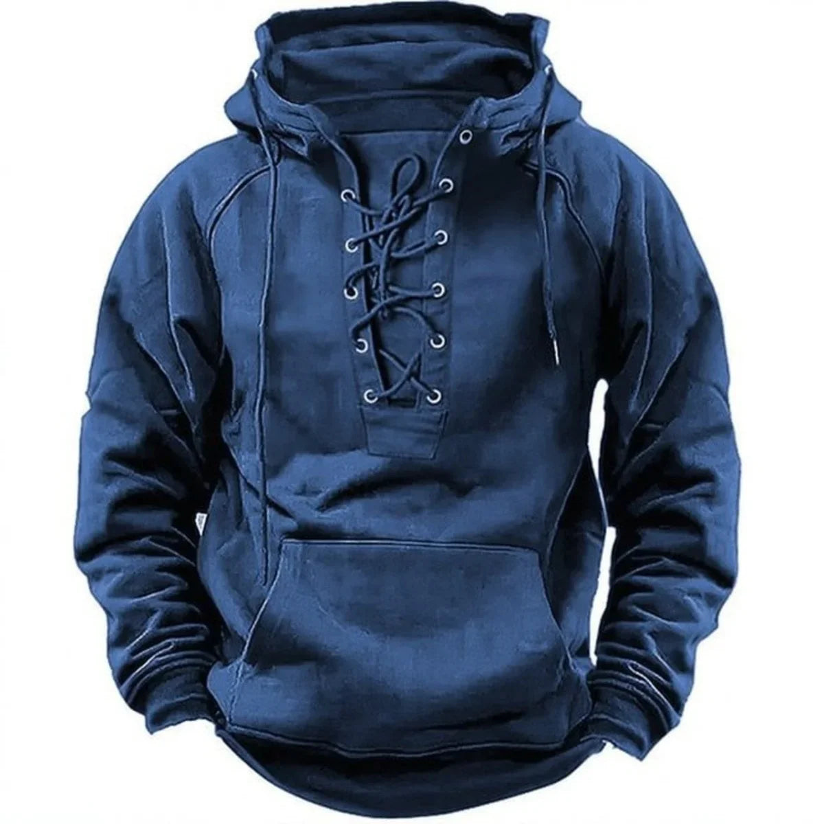 Léon™ – Retro Lace-Up Outdoor Hoodie, Designed for Fall and Winter