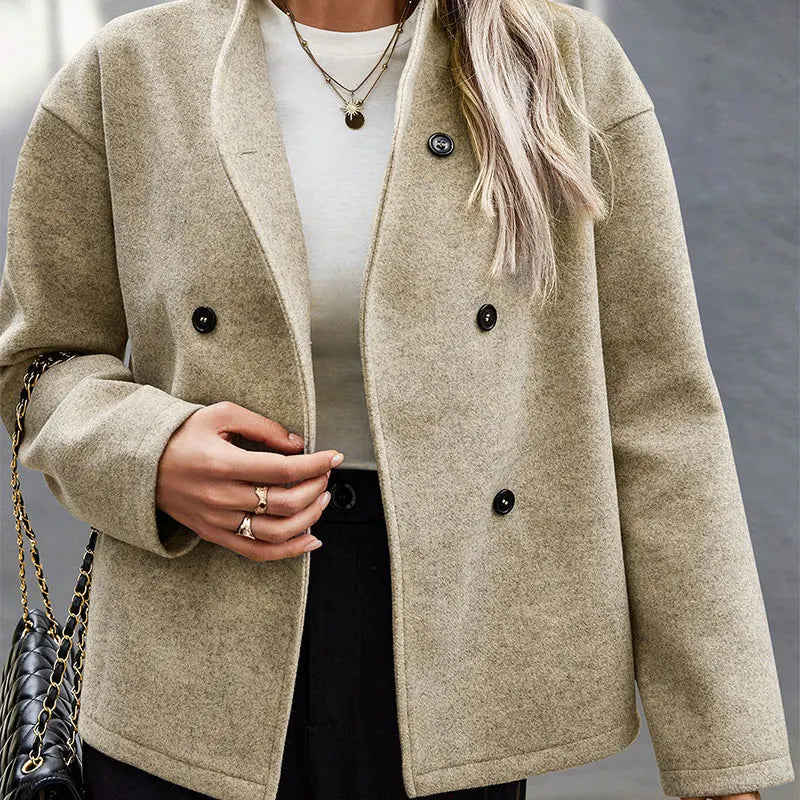 Élise™ – Wool Blend Double-Breasted Coat