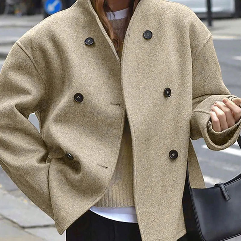 Élise™ – Wool Blend Double-Breasted Coat
