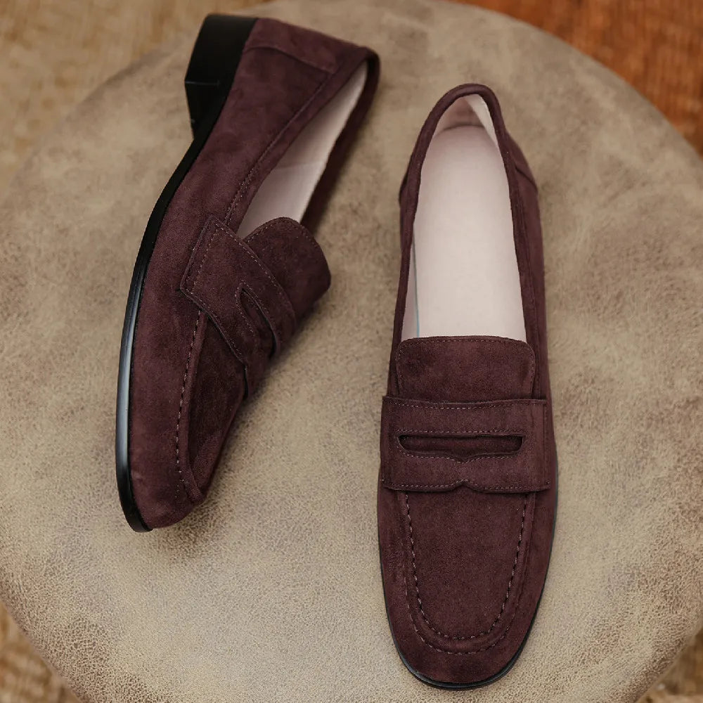 Amélie | Suede Loafers