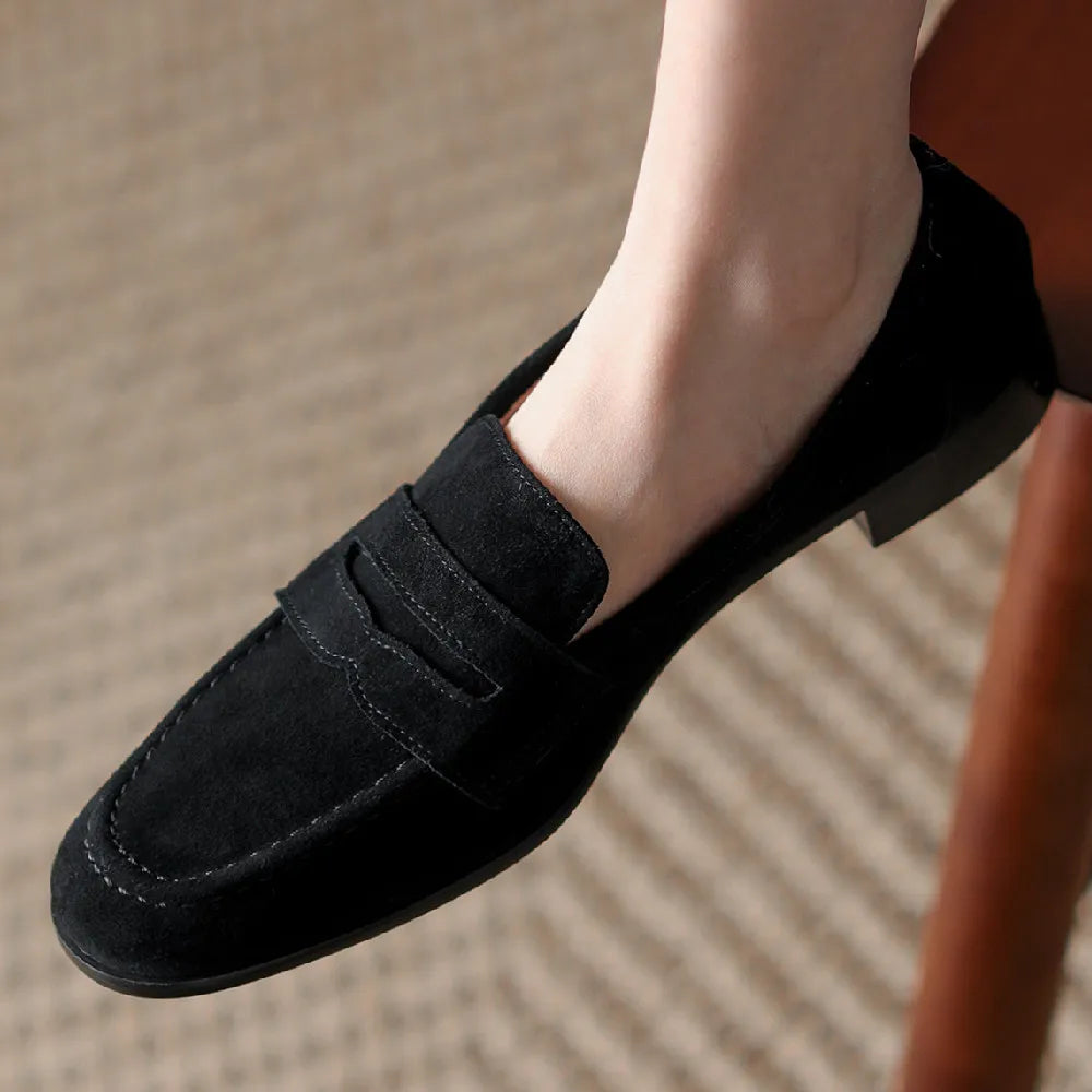 Amélie | Suede Loafers