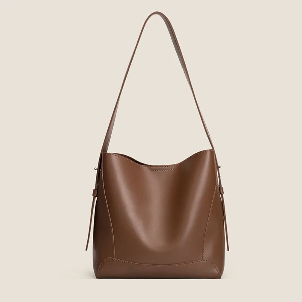 Elise™ – Genuine Leather Minimalist Shoulder Bag